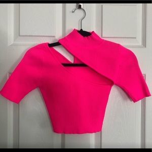 Pink crop top